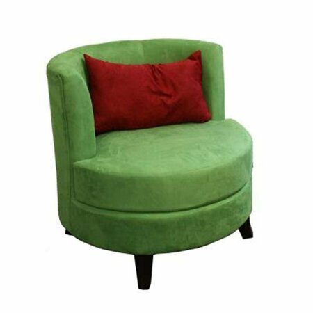 CONVENIENCE CONCEPTS 30.5 in. Green Accent Chair With Pillow HI2629642
